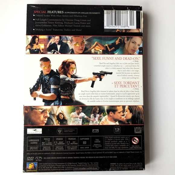 2/$15 Mr. & Mrs. Smith DVD 2005 Full screen Edition - Picture 2 of 6